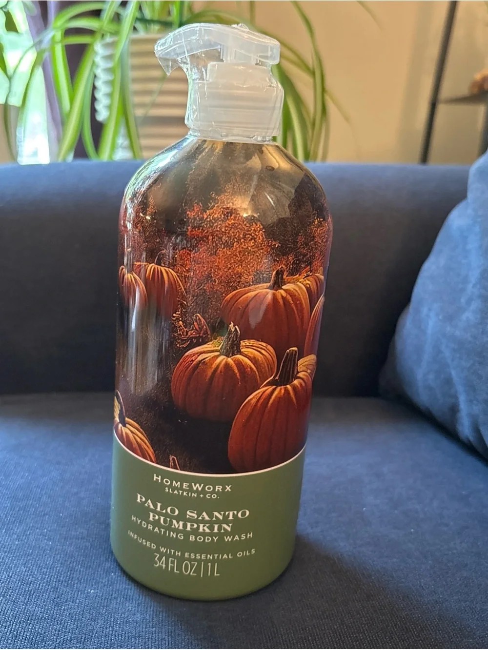HomeWorx Slatkin Co Palo Santo Pumpkin Hydrating Body Wash 34floz 1 liter sealed